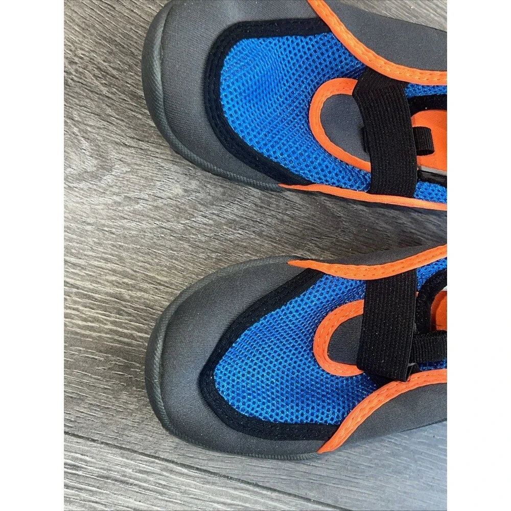 Athletic Works Swim Water Shoes Size kids 13-1 Gray Blue & Orange